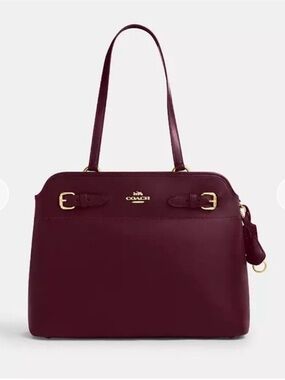 Coach Easton Leather Tote Shoulder Bag 
DARK WINE NWT